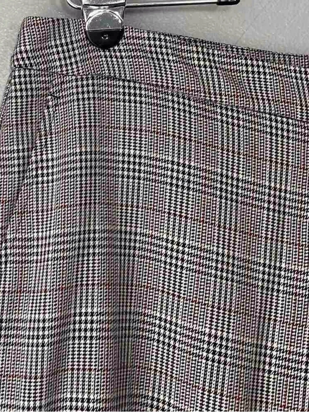 Plaid Boot-Cut Pants in Cream and Brown